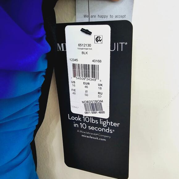 New Miraclesuit Temptress Gulf Stream Ombre Tummy Control One-Piece Swimsuit 16 - Picture 7 of 9